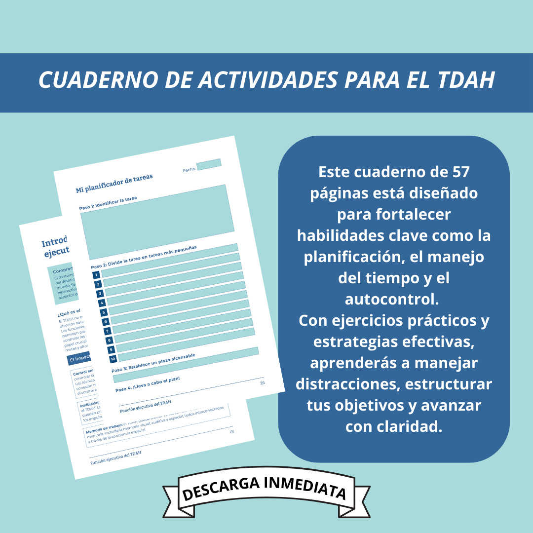 Función Ejecutiva del TDAH - Cuaderno de Actividades - 57 páginas